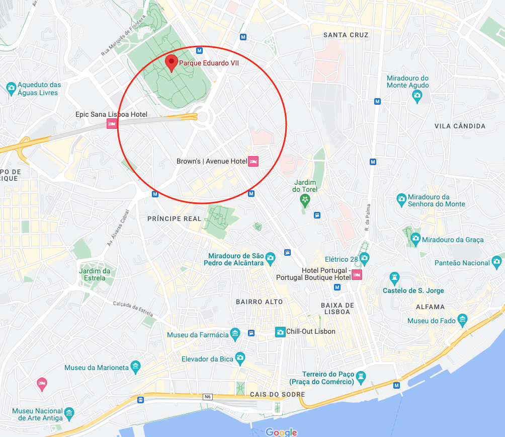 location of Good Life apartments in Lisbon, Portugal