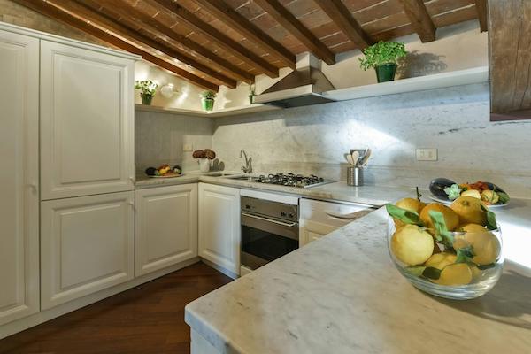 kitchen of an apartment inside an italian palazzo