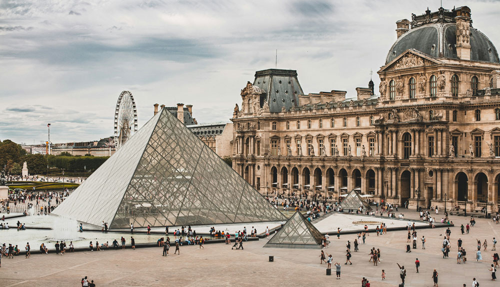 Louvre and it's famous pyramids